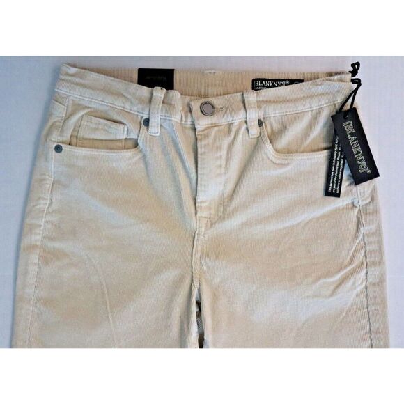 BLANKNYC Women Sz 28 Cream/Ivory The Bond Mid-Rise Skinny Ankle Corduroy Pants - Picture 6 of 10
